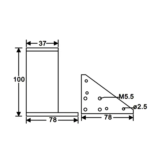 Brad Table Leg Matt 100mm