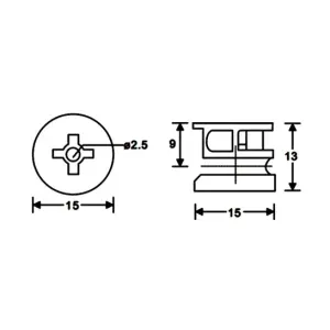Brad Minifix Connecting Cam and Bolt 8sets