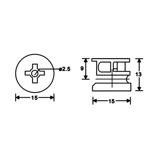 Brad Minifix Connecting Cam and Bolt 8sets