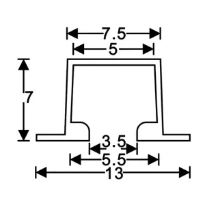 Brad Roller Track Plastic 3m