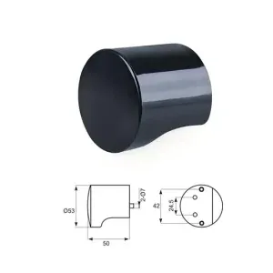 Brad Fittings Door Knob Black