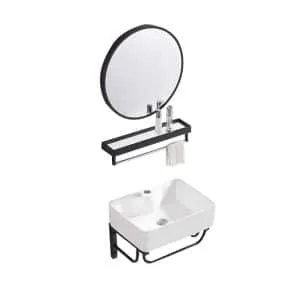 Cool Basin with Towel Rack and Mirror 480x370mm
