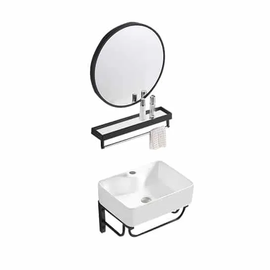 Cool Basin with Towel Rack and Mirror 480x370mm