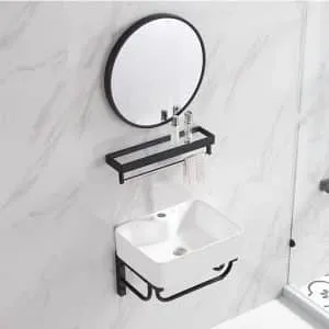 Cool Basin with Towel Rack and Mirror 480x370mm