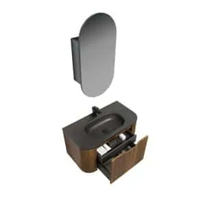 Cool Bathroom Furniture Manto Black 890x475x450mm