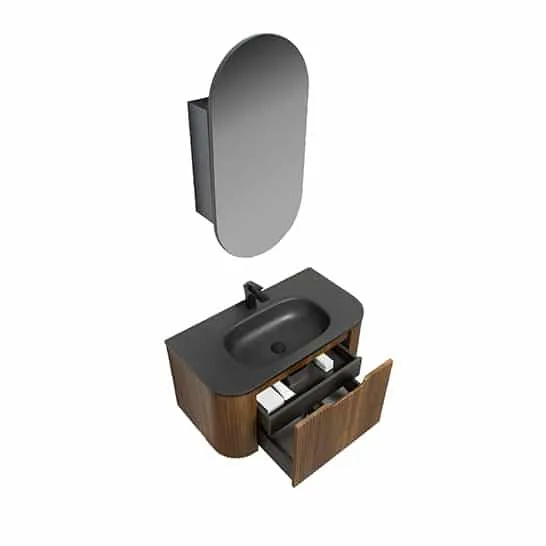 Cool Bathroom Furniture Manto Black 890x475x450mm