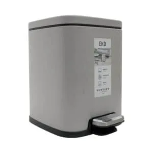 EZ HOME Pedal Trash Bin White 9L - Image 1