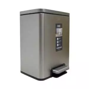 EZ HOME Pedal Trash Bin SS Matt 20L - Image 1