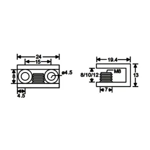 Brad Glass Clamp Round 10mm