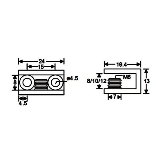 Brad Glass Clamp Round 10mm