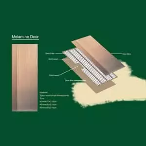 Westwood MDF Melamine Door Walnut 40mmx80cmx210cm - Image 2
