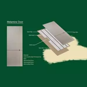 Westwood MDF Melamine Door F.Linen 40mmx90cmx210cm - Image 2