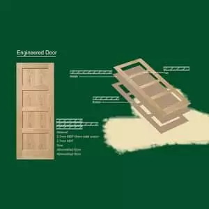 Westwood Enginered Door 4P OakVeneer 40mmx90cmx210cm - Image 2