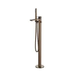 Cool Floor Standing Bath Mixer Brush Rose Gold