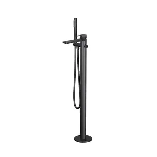 Cool Floor Standing Bath Mixer Gun Grey