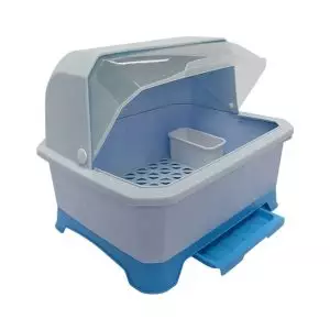 EZ Home Plastic Bowl Cabinet Blue - Image 1