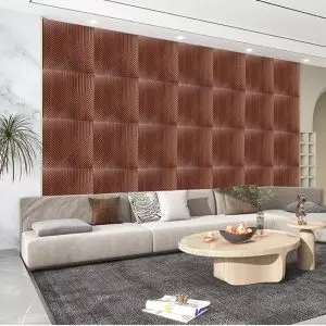 ADCO WPC Wall Panel Red Walnut 600x600x14mm - Image 2
