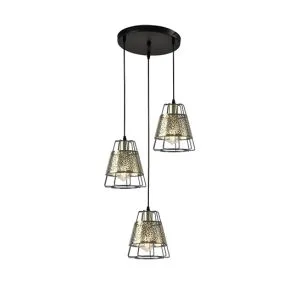 Drop Lamp F2306015-3R Black and Gold - Image 1