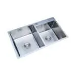Brad Kitchen Hand Made Sink 2-Bowl (FLD8245) 820x450x220mm