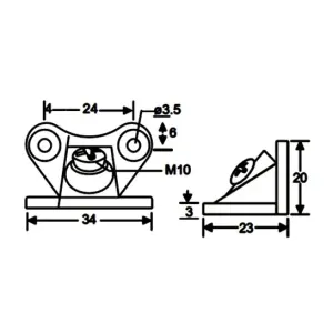 Fighter B-Connector 34x20x3mm 4pcs/pack