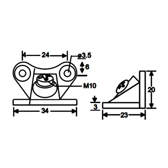 Fighter B-Connector 34x20x3mm 4pcs/pack