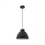 Drop Lamp HLHN8492M Grey Black and Wood