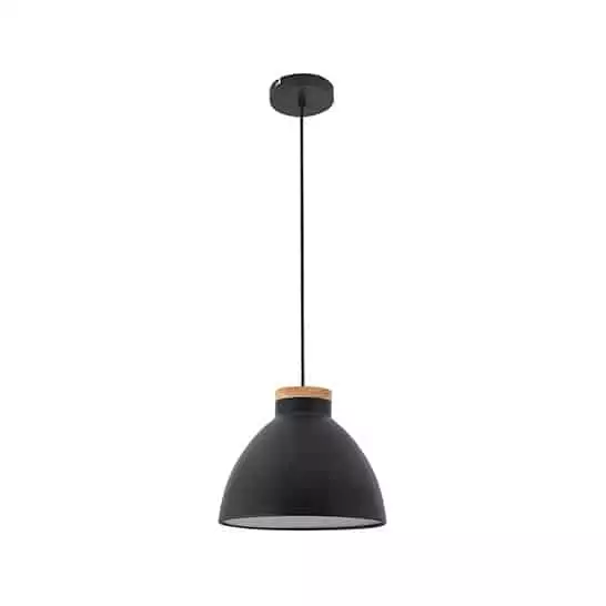 Drop Lamp HLHN8492M Grey Black and Wood