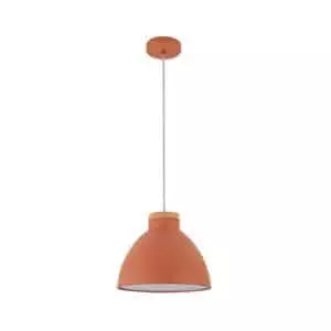 Drop Lamp HLHN8492M Matt Orange and Wood