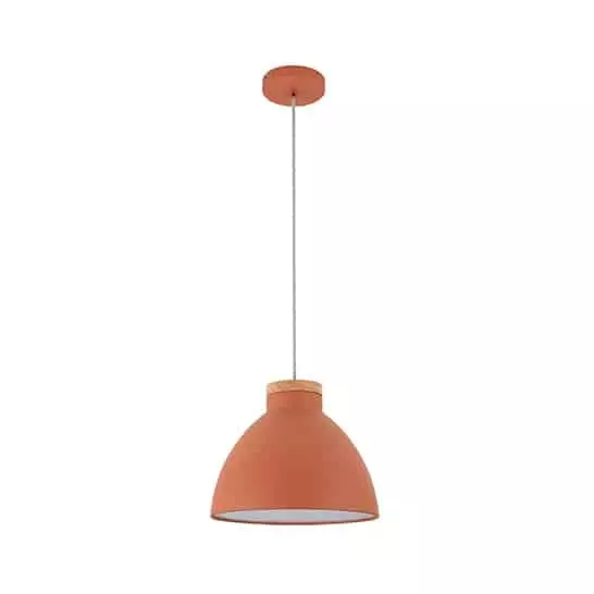 Drop Lamp HLHN8492M Matt Orange and Wood