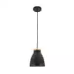 Drop Lamp HLHN8492S Grey Black and Wood