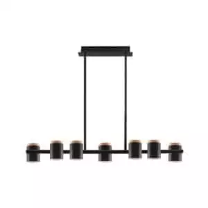 Drop Lamp HLHN8474 Matt Black and Wood