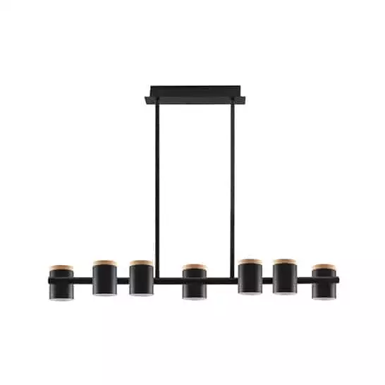 Drop Lamp HLHN8474 Matt Black and Wood