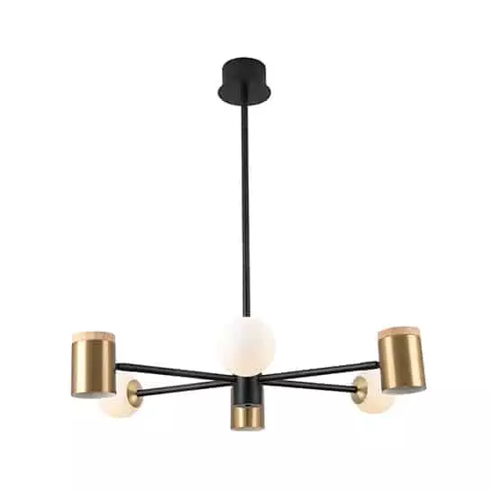 Drop Lamp HLHN8491 Matt Black and Brass
