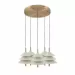 Drop Lamp HLHN8517S-5Y Beige and Brass