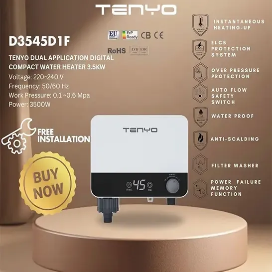 Tenyo Water Heater TY-D3545D135 Single Point (3500W)