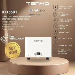 Tenyo Water Heater TY-D5511D155 Multi Point (5500W)