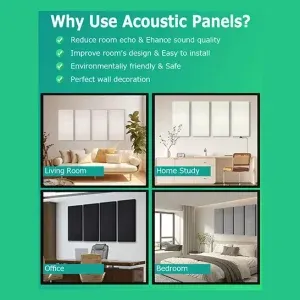 ADCO Acoustic Panel Fabric With Adhesive Dark Grey 30x120x2.4cm - Image 2
