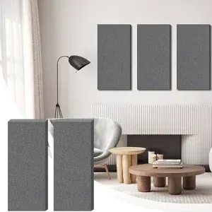 ADCO Acoustic Panel Fabric With Adhesive Grey 30x60x2.4cm