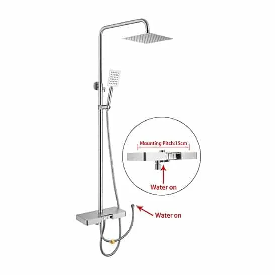 1050332 Cool Shower Set Satin SS304 (PX-316)