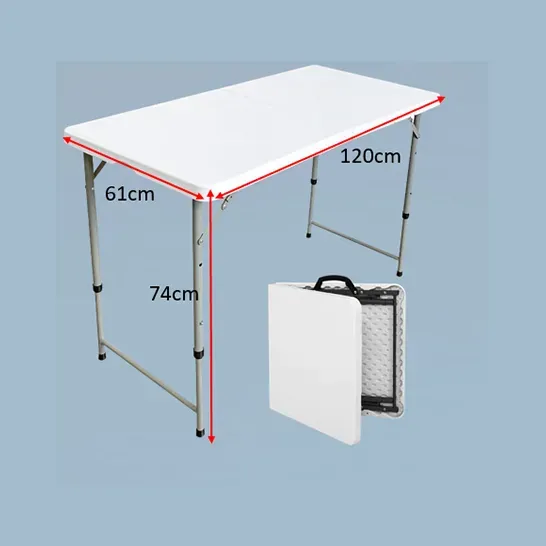 EZ Home Folding Table Long White 1.2m