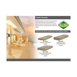 Westwood TR Decking Premium Grade 1inx4inx8ft
