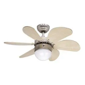 Turbo Ceiling Fan Brushed Nickel 30in - Image 1