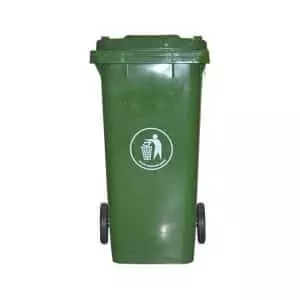 EZ Home Garbage Bin w/ Wheel and Cover Dark Green 360L - Image 1