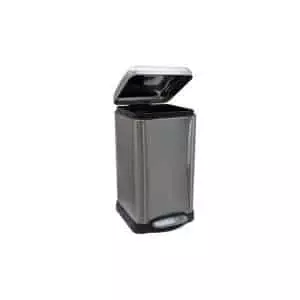 EZ Home Pedal Trash Bin Stainless Steel Square 20L - Image 2
