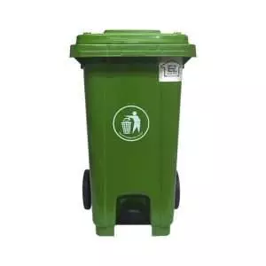 EZ Home Garbage Bin w/ Pedal Green 100L - Image 1