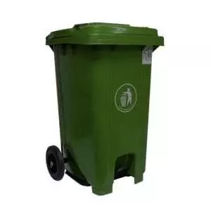 EZ Home Garbage Bin w/ Pedal Green 100L - Image 3