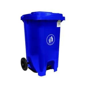 EZ Home Garbage Bin w/ Pedal Blue 100L - Image 3