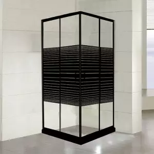 Cool Shower Enclosure Black Frame Package 800x800x1910mm - Image 2