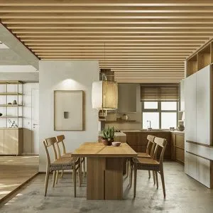 ADCO WPC Ceiling Tube Cedar Wood 40x100x2900mm - Image 2