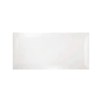 Ribesalbes Bisel Blanco Brillo 10x20cm
